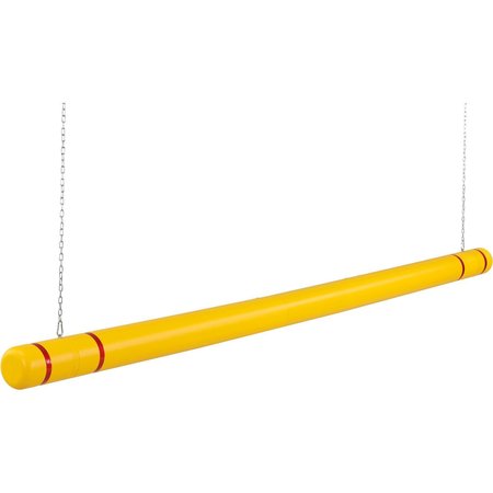 Global Industrial Clearance Bar, 104 to 120 L, Yellow With Red Tape, HDPE 708405YR